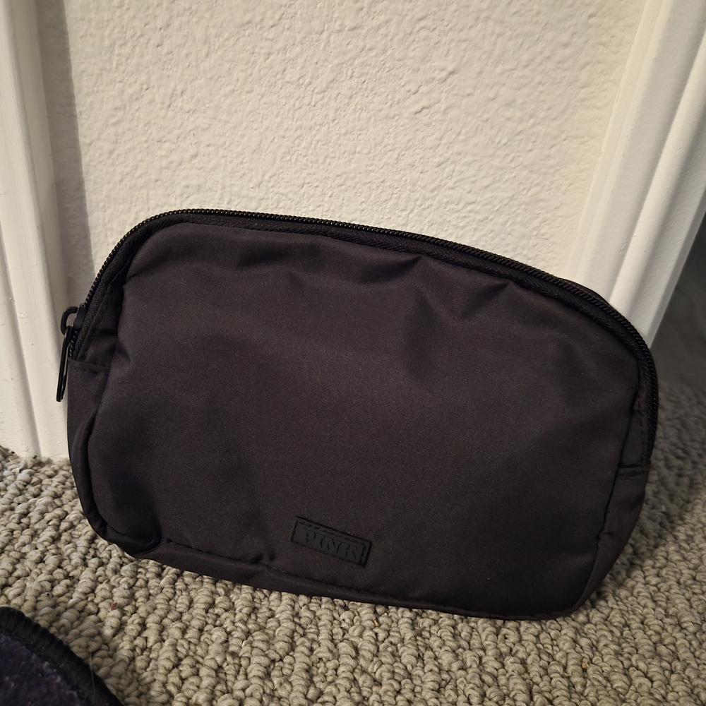NWT Victoria's Secret PINK Black Belt Bag / Fanny Pack